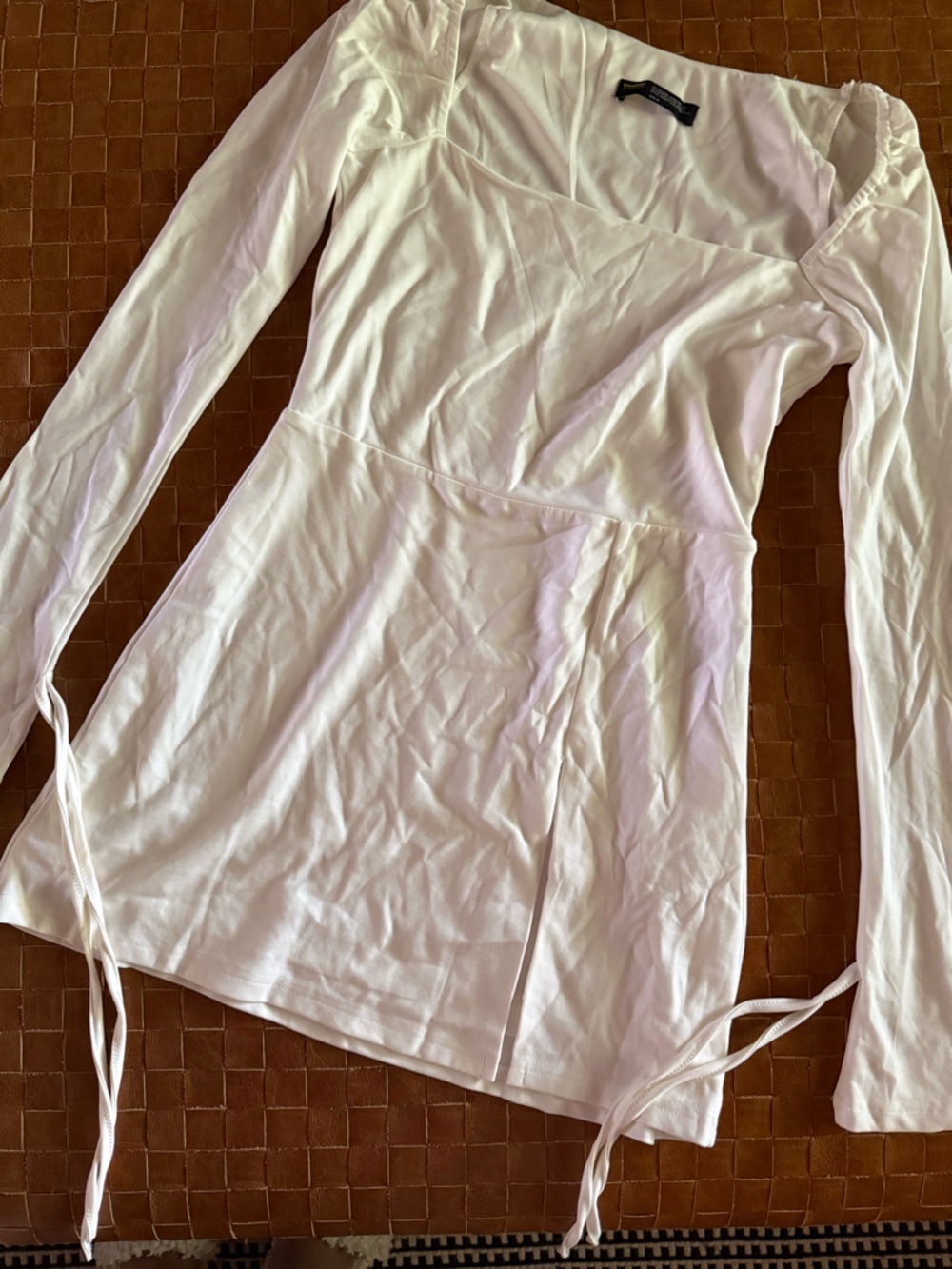 Finesse studios White Long Sleeve Kesia Mini Dress